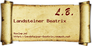 Landsteiner Beatrix névjegykártya